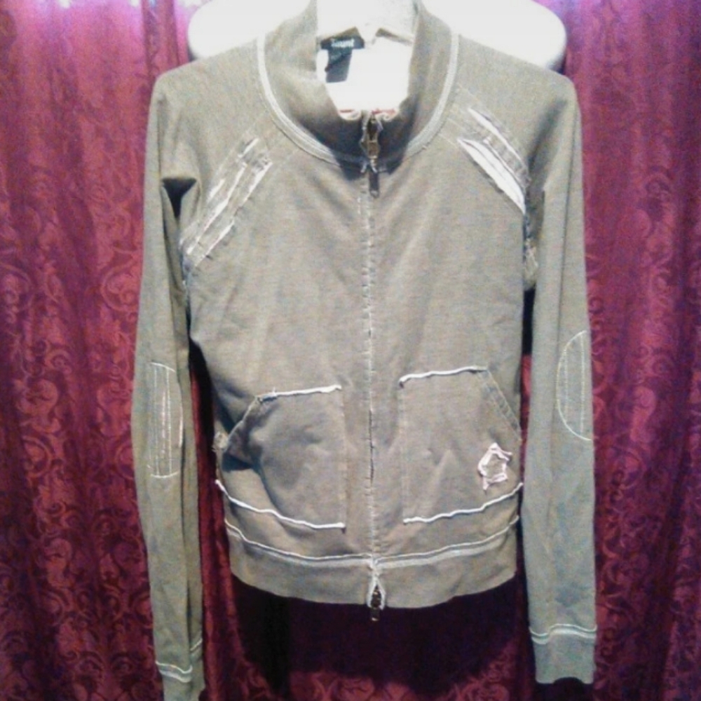 Taunt raw Pink edge trimmed zip jacket with pockets